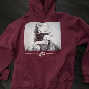 Rue21 Maroon Hoodie with Iconic Graphic